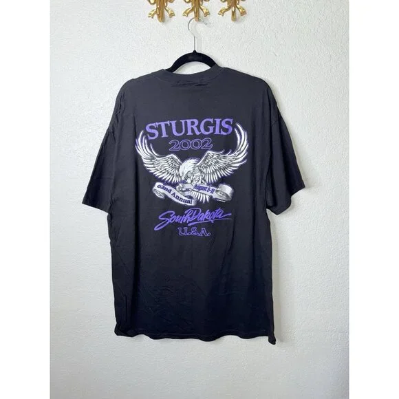 Vintage 1992 Sturgis Black Hills Motorcycle Rally NEW T-Shirt Old Stock XL I - Picture 4 of 5